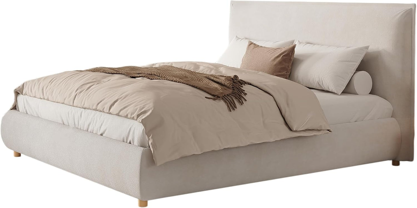✨ Modern Upholstered Headboard – Elegant Fabric Bed Backrest for Cozy Bedroom Makeovers 🛏️🤍