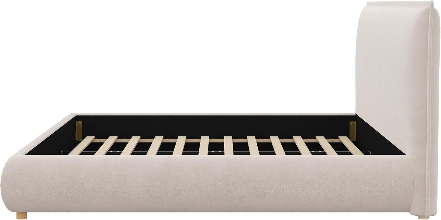 ✨ Modern Upholstered Headboard – Elegant Fabric Bed Backrest for Cozy Bedroom Makeovers 🛏️🤍