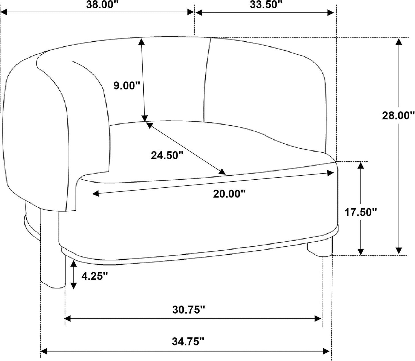☁️ Cozy Modern Accent Chair – Upholstered Barrel Lounge Chair for Living Room, Bedroom & Reading Nook ✨