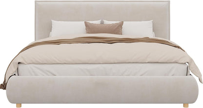 ✨ Modern Upholstered Headboard – Elegant Fabric Bed Backrest for Cozy Bedroom Makeovers 🛏️🤍