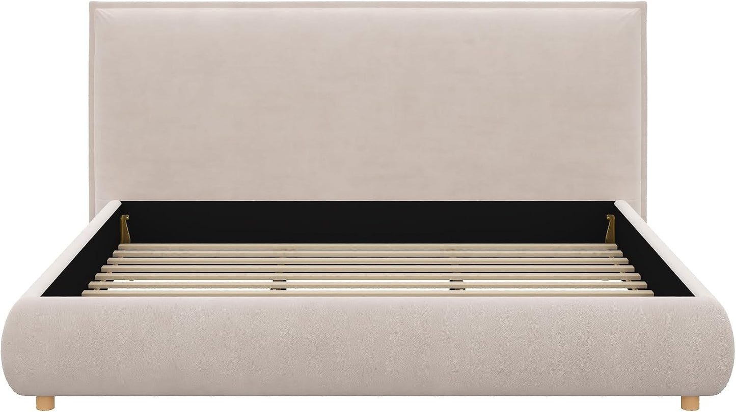 ✨ Modern Upholstered Headboard – Elegant Fabric Bed Backrest for Cozy Bedroom Makeovers 🛏️🤍