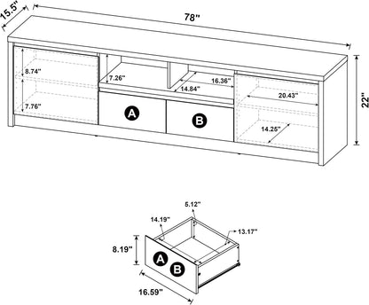 ✨ Modern Entertainment Center – Stylish TV Stand Wall Unit with Storage Cabinets & Display Shelves for Living Room 🏡
