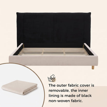 ✨ Modern Upholstered Headboard – Elegant Fabric Bed Backrest for Cozy Bedroom Makeovers 🛏️🤍