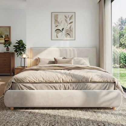 ✨ Modern Upholstered Headboard – Elegant Fabric Bed Backrest for Cozy Bedroom Makeovers 🛏️🤍