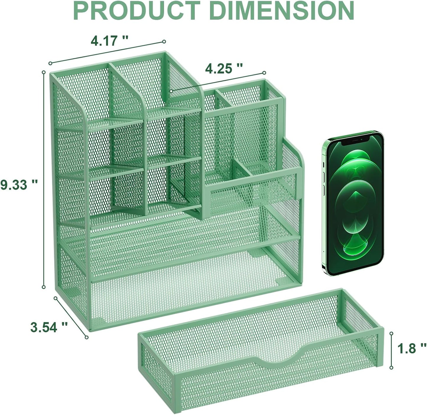 ✨ 3-Tier Mesh Desk Organizer with Drawers – Smart Desktop Storage for Home & Office 🗂️✏️