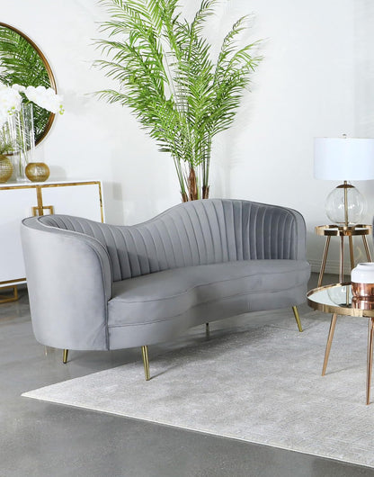 ✨ Modern Velvet Accent Chair – Elegant Channel Tufted Barrel Chair for Living Room, Bedroom & Cozy Corners 🤍