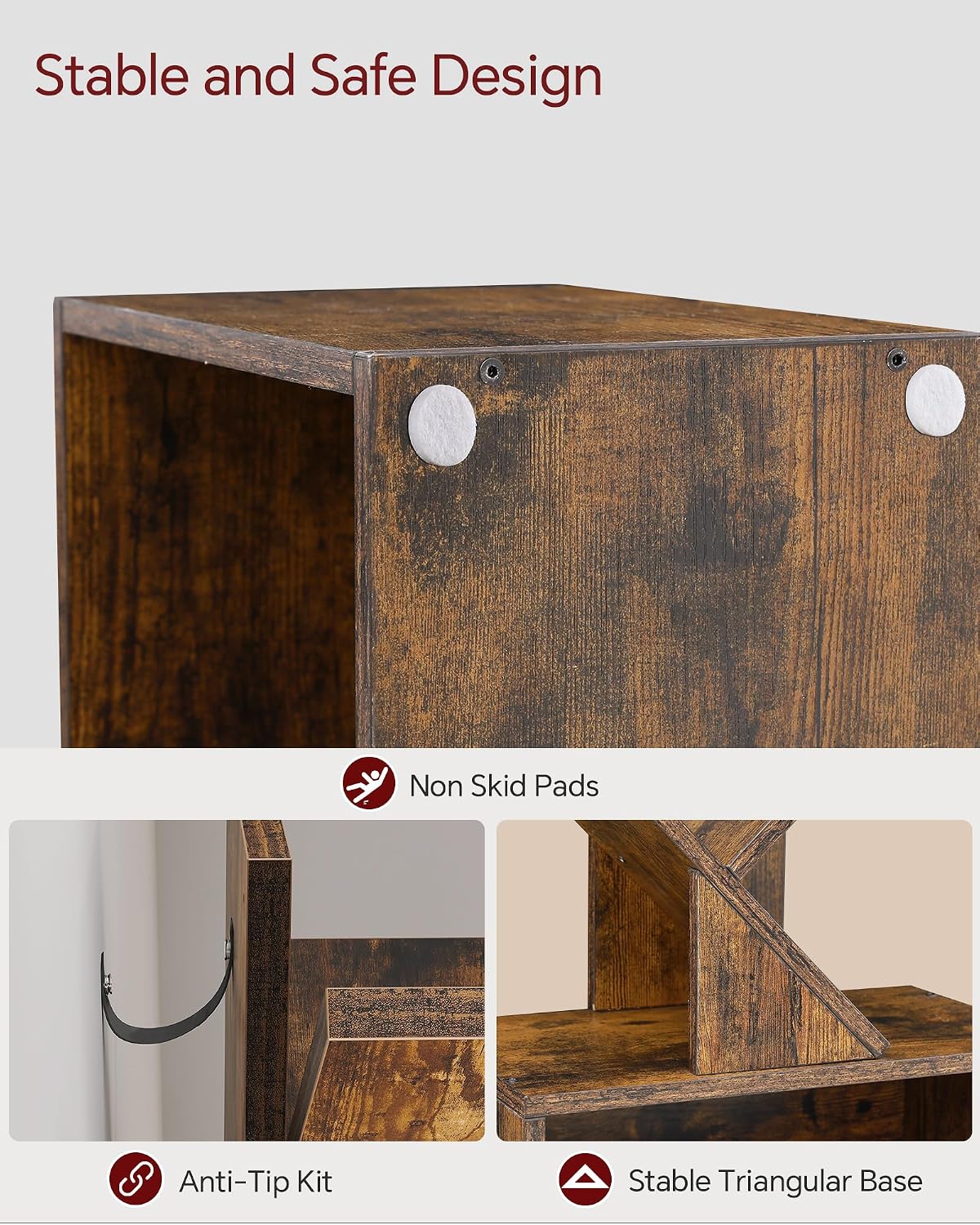 🌿 Tree Bookshelf with Storage Cabinet | 6-Tier Modern Wooden Bookcase, Space-Saving Organizer for Bedroom, Living Room & Home Office 📚