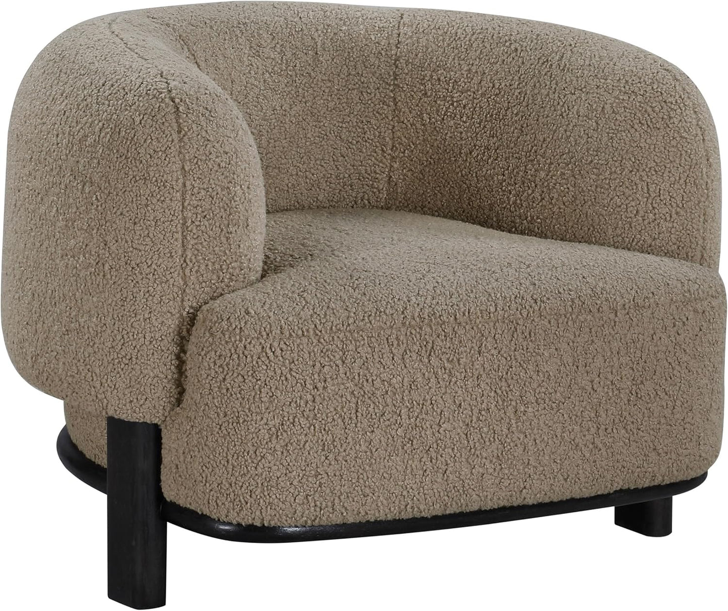☁️ Cozy Modern Accent Chair – Upholstered Barrel Lounge Chair for Living Room, Bedroom & Reading Nook ✨